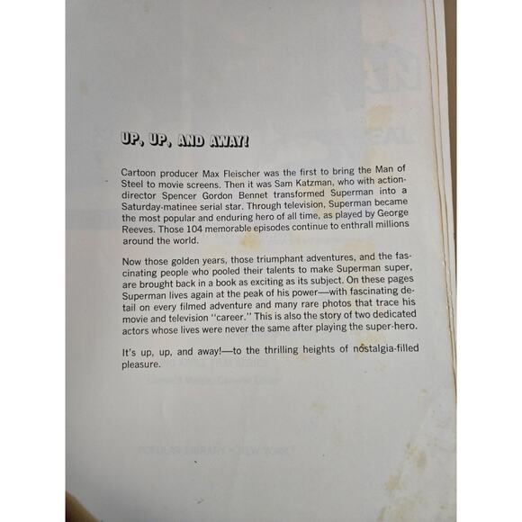 Superman Serial to Cereal by Gary Grossman 1976 Paperback Book - Picture 3 of 6